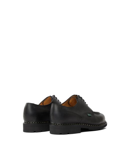 Paraboot Black Leather Shoes for men