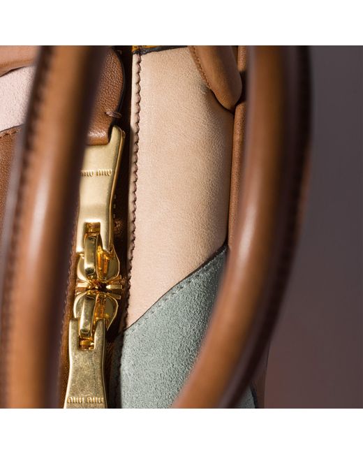 Miu Miu White Beau Patchwork Shoulder Bag