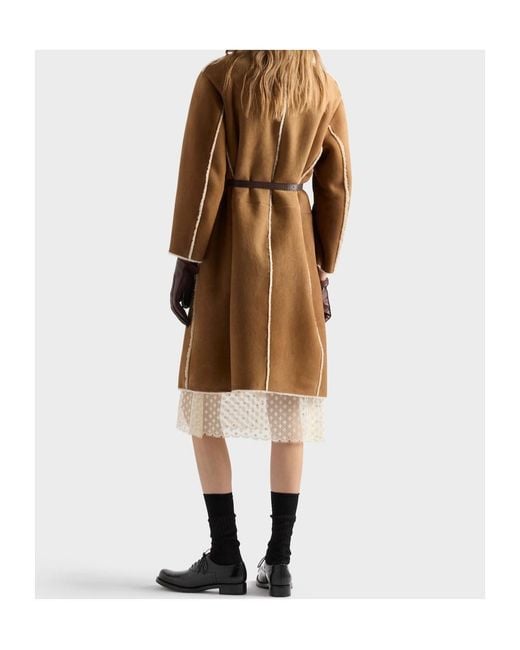 Prada Brown Shearling Coat