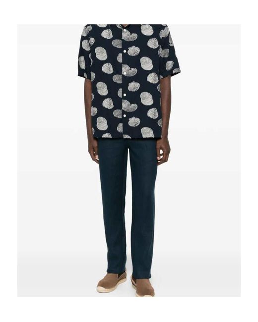 Kiton Blue Drawstring Flared Trousers for men