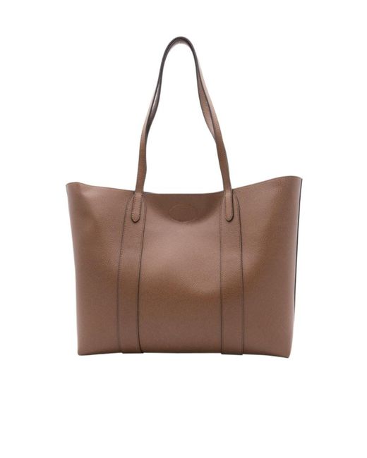 Mulberry Brown Bayswater Twist-Lock Small Tote Bag
