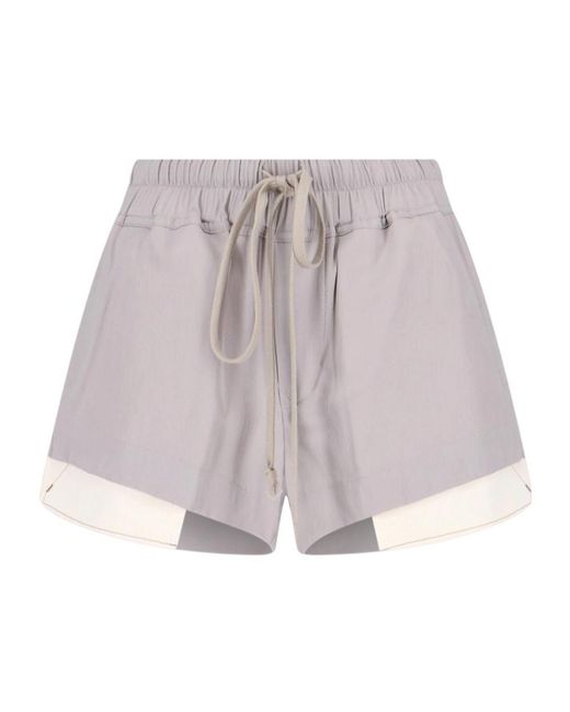 Rick Owens Gray Fog Elasticated Waistband Shorts