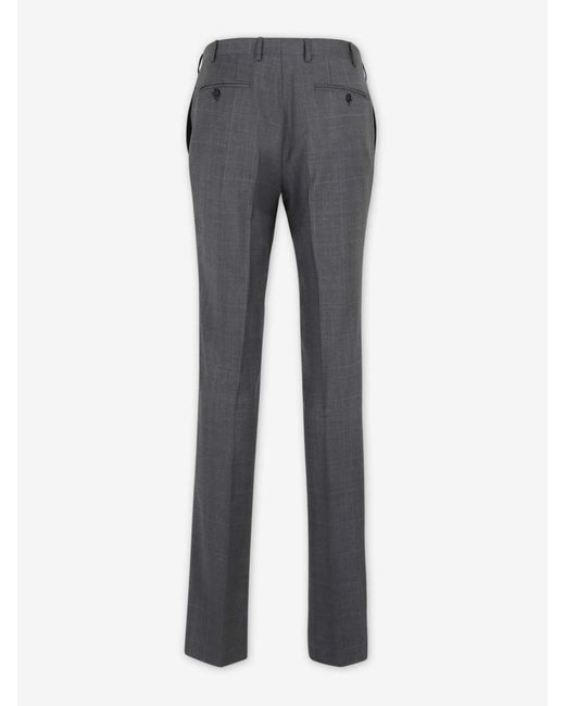 Canali Gray Check Button Suit for men