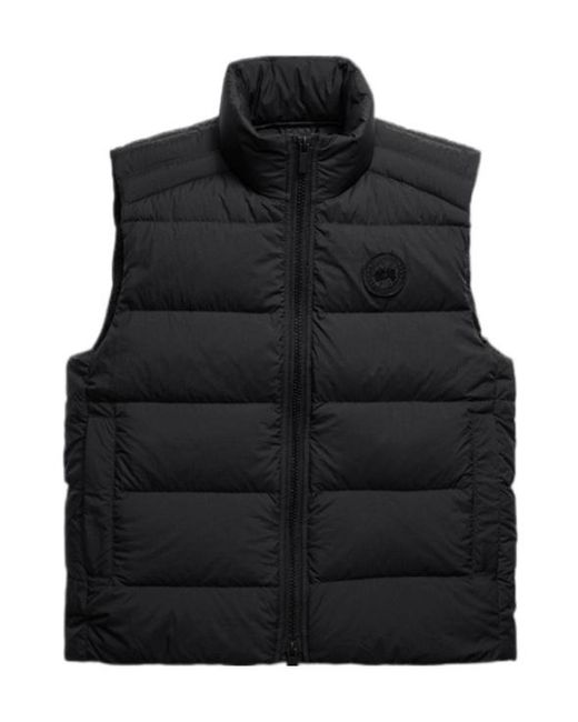 Canada Goose Black Apos;S Crofton Packable Nylon Down Vest for men