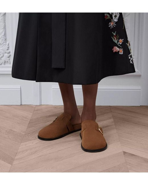 Dior Brown Medallion Mules