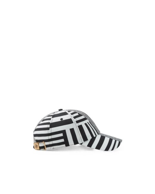 Versace White Greca Print Baseball Cap for men