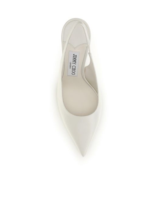 Jimmy Choo White Slingback Pointed Toe Pumps