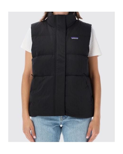 Patagonia Black Sisar High Collar Down Vest