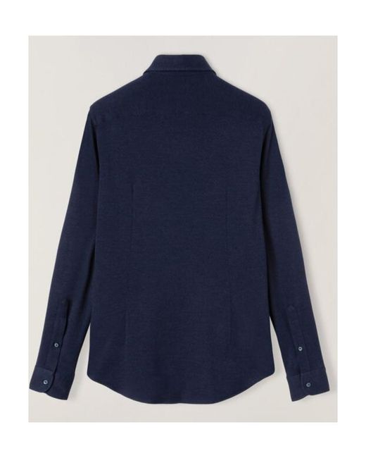 Loro Piana Blue Logo Long-Sleeved Shirt for men