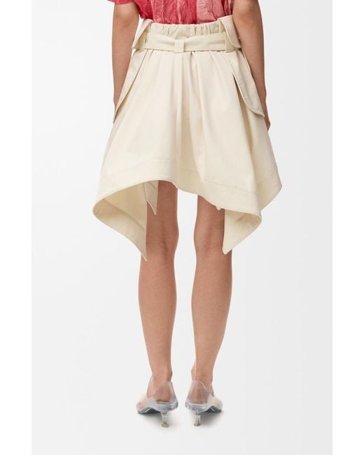 Loewe Natural Cargo Belted Cotton Mini Skirt