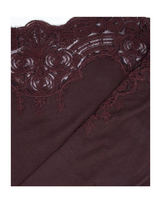Ermanno Scervino Brown Lace-Embellished Sweater