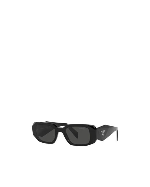 Prada White Logo Rectangular Sunglasses