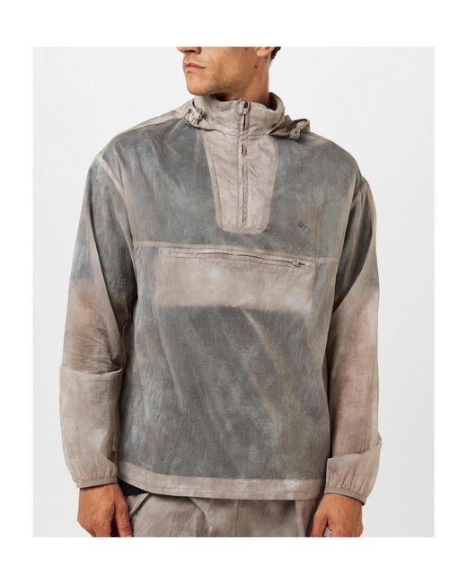 Represent Pink Tiedye Hooded Halfzip Windproof Jacket for men