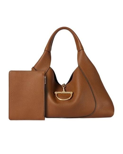Gucci Brown Softbit Maxi Shoulder Bag