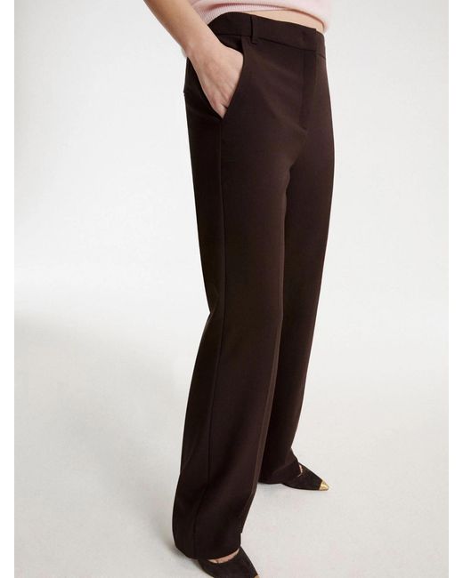 Marella Brown Pleated Casual Trousers