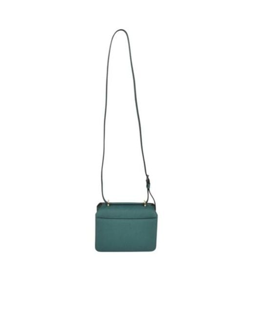 Valextra Blue Nolo Mini Crossbody Bag