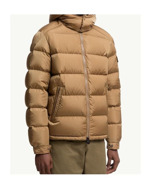 Moncler Brown Maya Hooded Zip-Up Padded Jacket for men