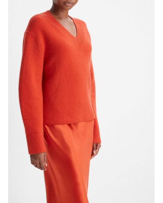 Vince Red Long-Sleeved Sweater