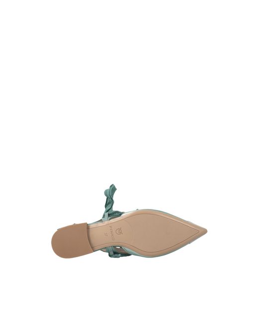Pinko Green Bow Pointed Toe Slingback Pumps