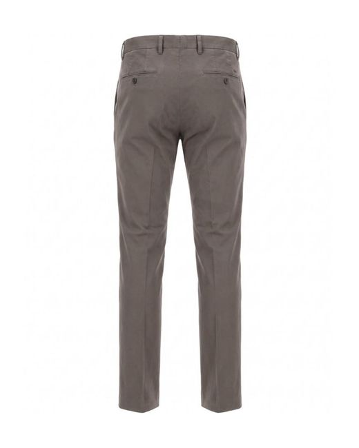 Pt Pantaloni Gray Casual Trousers With Belt Loops for men
