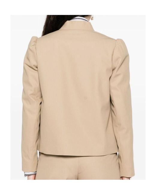 Max Mara Black Phebe Puff-Sleeve Open-Front Jacket