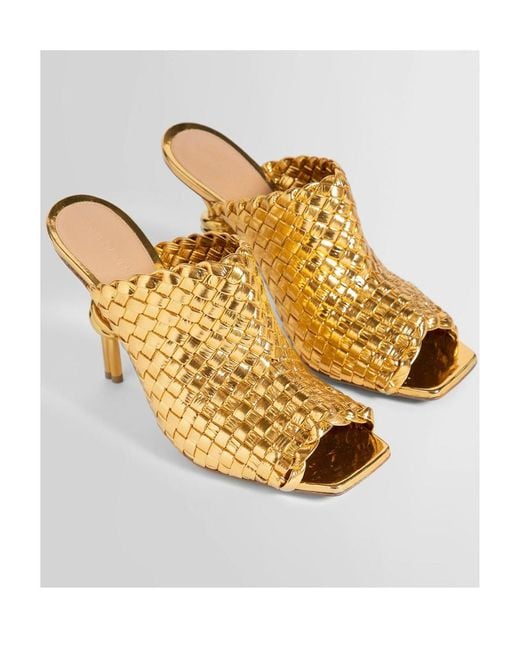 Bottega Veneta Metallic Knot Mules