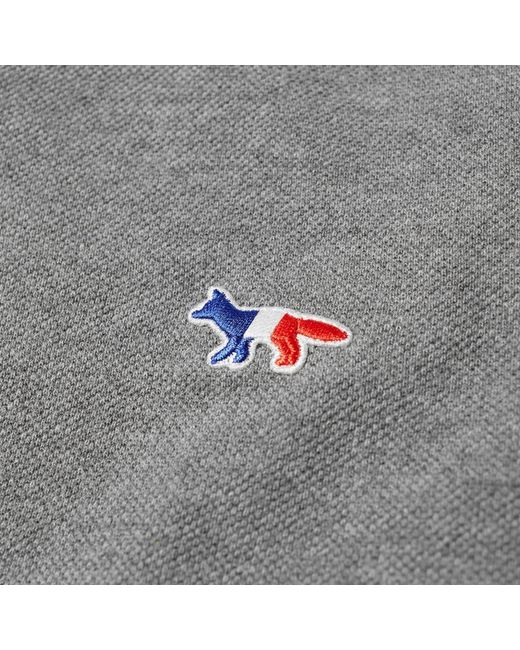Maison Kitsuné Gray Long-Sleeved Polo Shirt for men