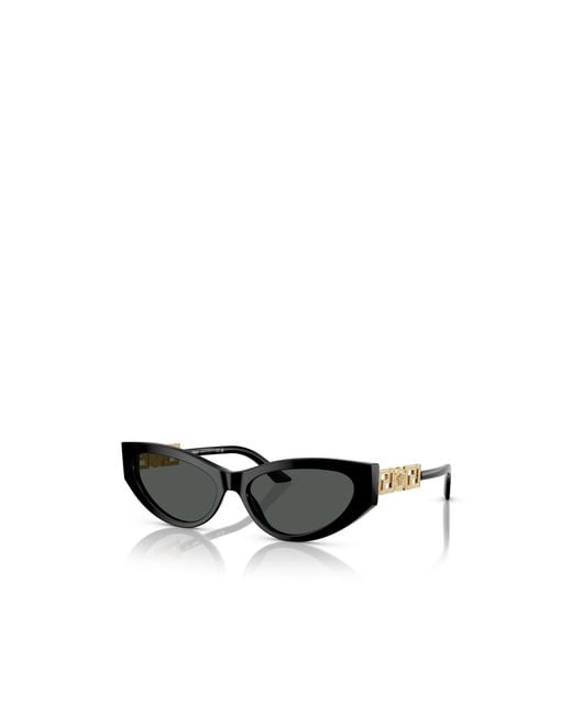 Versace White Geometric Frame Sunglasses