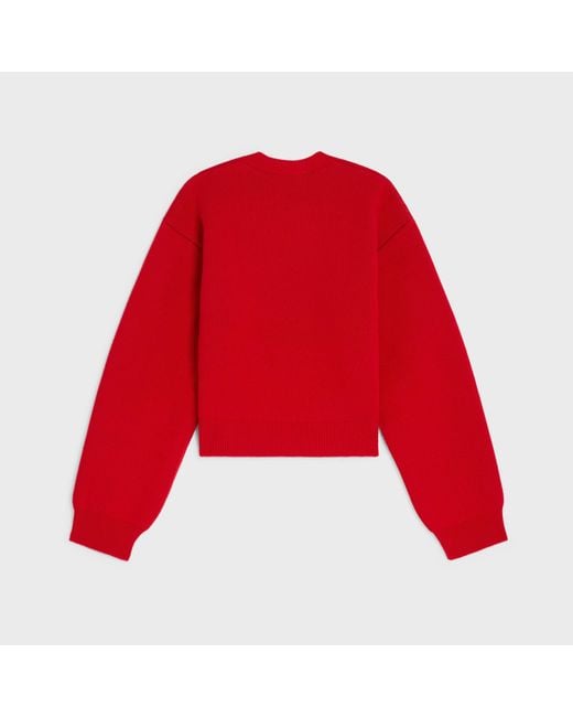 Céline Red Crewneck Sweater