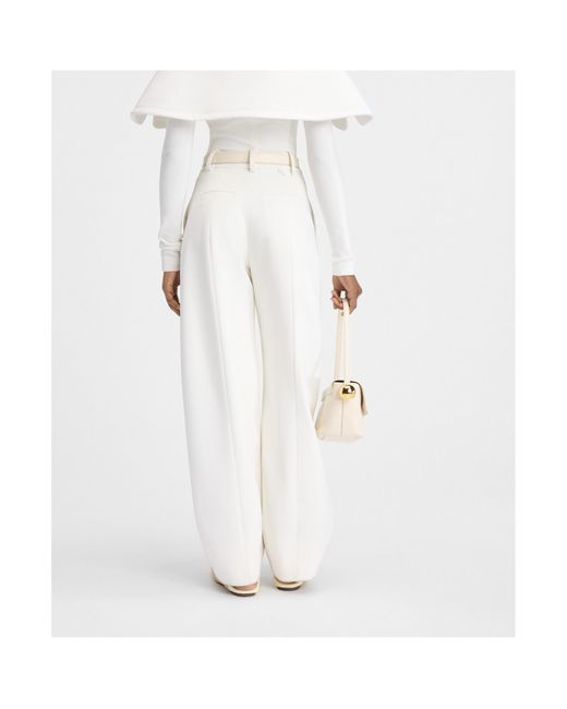 Jacquemus White Wide-Leg Trousers