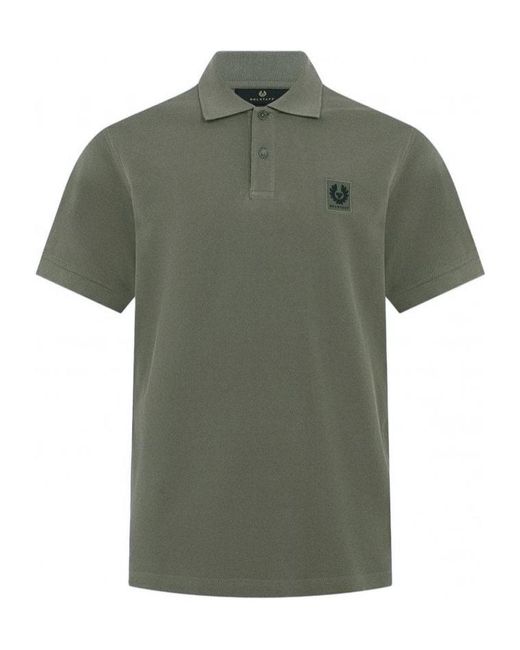 Belstaff Green Short-Sleeved Polo Shirt for men
