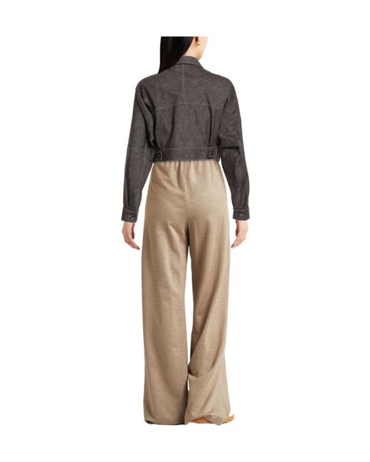 Brunello Cucinelli Gray Denim Outerwear Cotton, Ecobrass