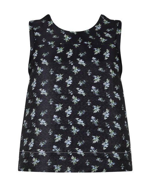Ganni Black Jacquard Top
