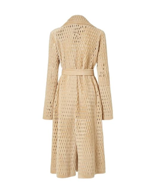 Fendi Natural Belted Coat