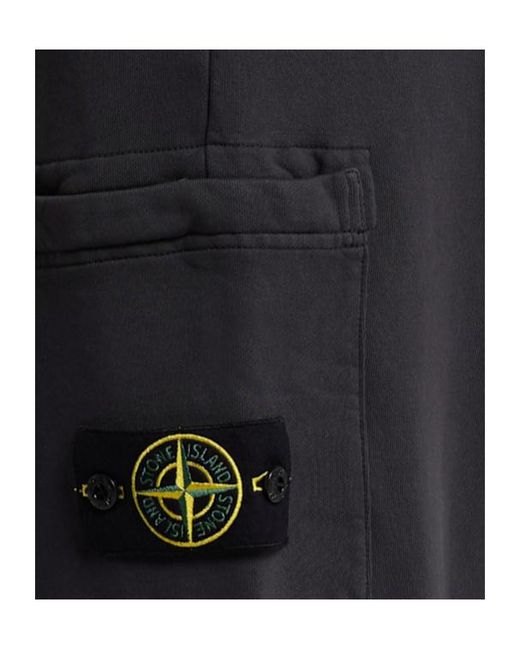 Stone Island Black Cotton Sweatpants for men