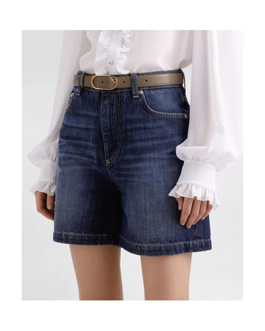 Dolce & Gabbana White Leather Belt