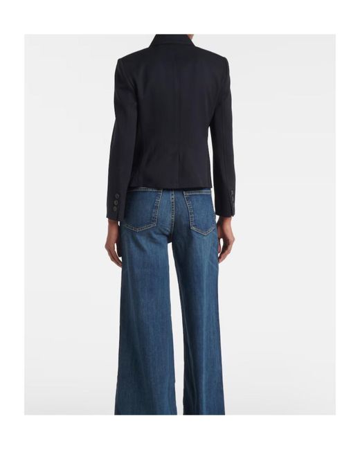 Nili Lotan Blue Button-Down Casual Jacket