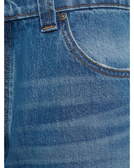 Khaite Blue Winslow Mid Rise Denim Baggy Jeans