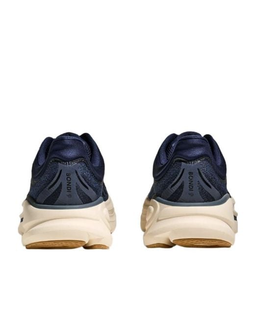 Hoka One One Blue Bondi 9 Logo-Detail Sneakers for men