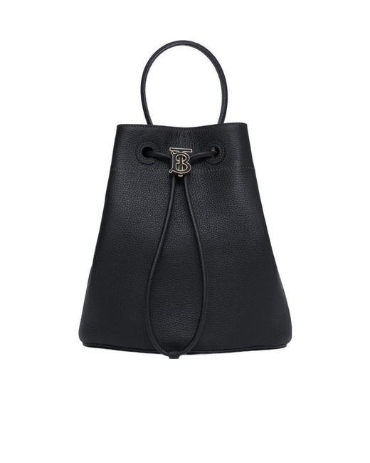 Burberry Black Small Tb Bucket Bag