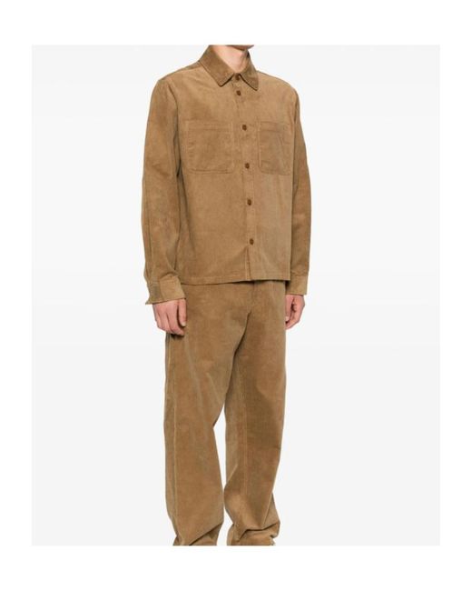 A.P.C. Natural Corduroy Shirt Jacket for men