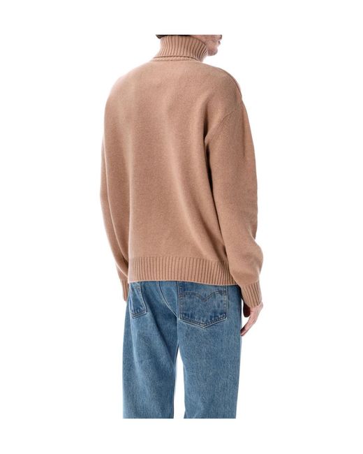 Sporty & Rich Blue Src Logo Embroidered Turtleneck Knitted Jumper