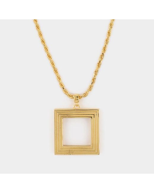 Ivi White Square Pendant Necklace