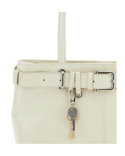 OSOI White Magnetic Fastened Shoulder Bag