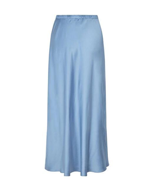 Samsøe & Samsøe Blue Elasticated Midi Skirt