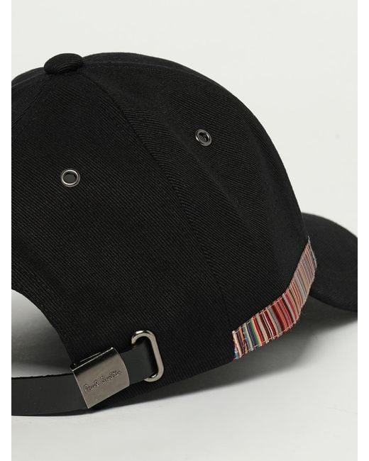 Paul Smith Black Patch-Detail Baseball Cap for men