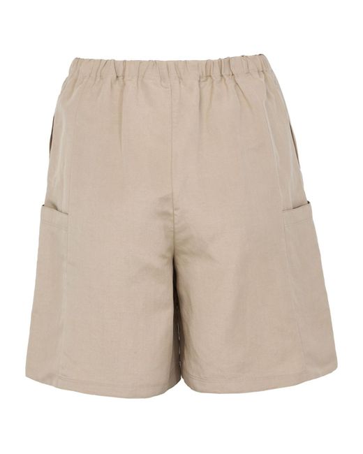 Max Mara Natural Elastic Waist Shorts