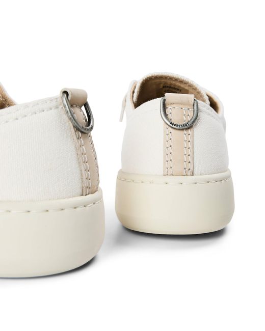 Represent White Solid Color Low-Top Trainers for men