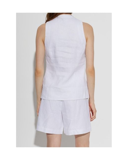 Posse White Sleeveless Vest