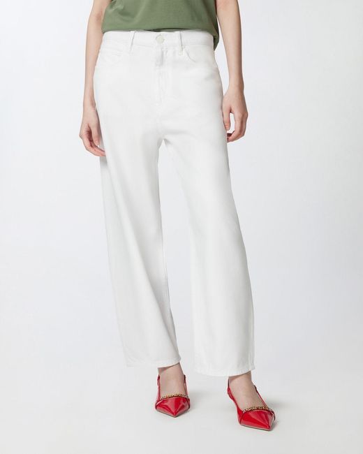 Pinko White Straight-Leg Jeans